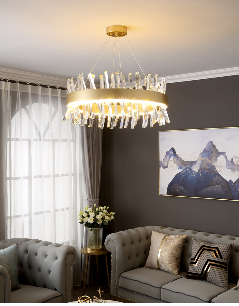 Contemporary Style Indoor grand cylinder chandelier villa lobby staircase kitchen chandeliers and pendants ceiling light