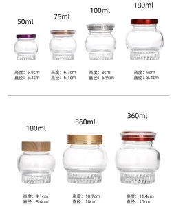 Bán buôn Đèn Lồng Hình hộp đựng thức ăn thủy tinh 50ml-360ml mật ong mứt chim của Tổ chai thủy tinh có nắp đậy - Product Image 6