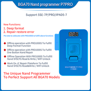 JCID P7 Pro 1000S Многофункциональный HDD NAND программатор BGA70 Nand для телефона 5SE- 7 P pro для lPAD 5-7 Nand ремонтный тестовый прибор
