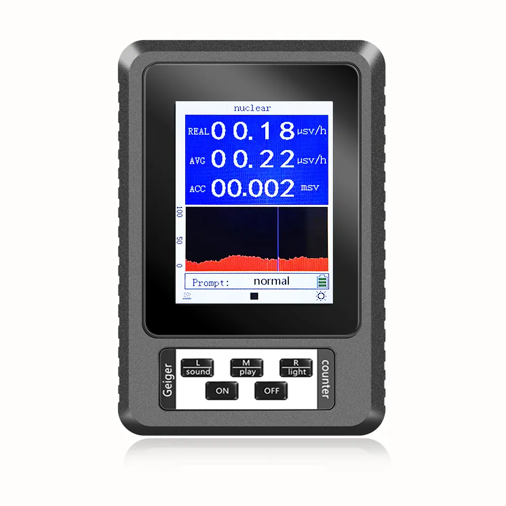 Detector de radiación nuclear de contador Geiger recargable con pantalla LCD Nuclear DE RAYOS X Beta Gamma de alta precisión