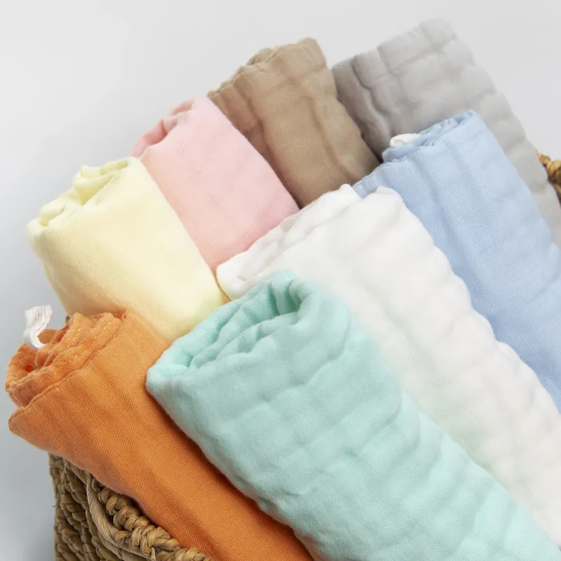 Tamanho personalizado Plain 100% Algodão Baby Kid Rosto Toalhas Soft Baby Gaze Rosto Toalha de Bebê Toalhetes & toalhas