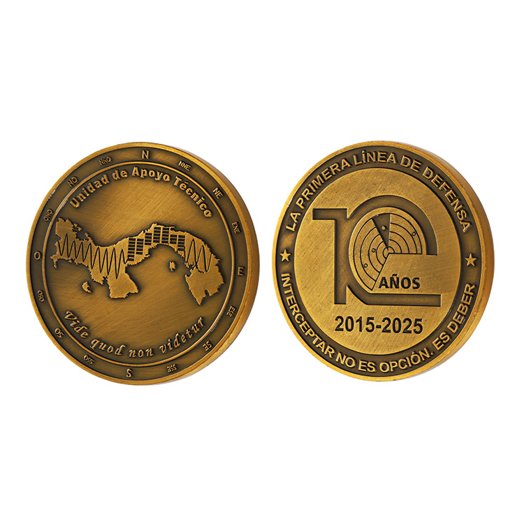 Moneda conmemorativa con relieve