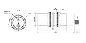 M30 Series Epoxyglass Resin Long Range Sensing Surface <strong>Ultrasonic</strong> Level <strong>Sensor</strong> for Industrial Use - Product Image 2
