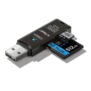 SD + TF 2 in 1 lettore di schede USB2.0 trasmissione ad alta velocità facile accesso alla fotocamera dati computer lettore MicroSDXC - Product Image 1