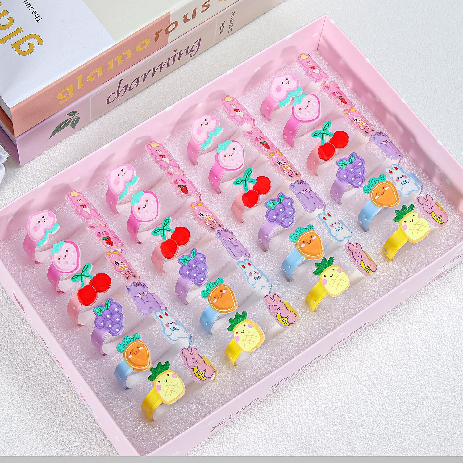 สร้อยข้อมือเด็กการ์ตูนผลไม้4ชิ้น1ชิ้น