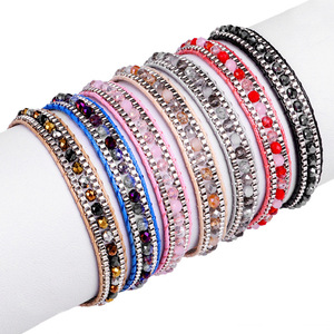 Bohemian estilo colorido cristal Miyuki semente tecido miçangas amizade pulseira bola forma padrão presente feminino para casais