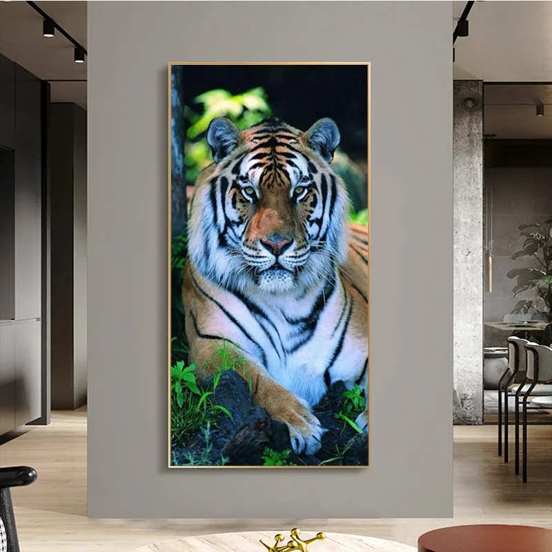 Pósteres de Arte de tigre de vida salvaje para pared, pintura de animales africanos, arte pop de oficina