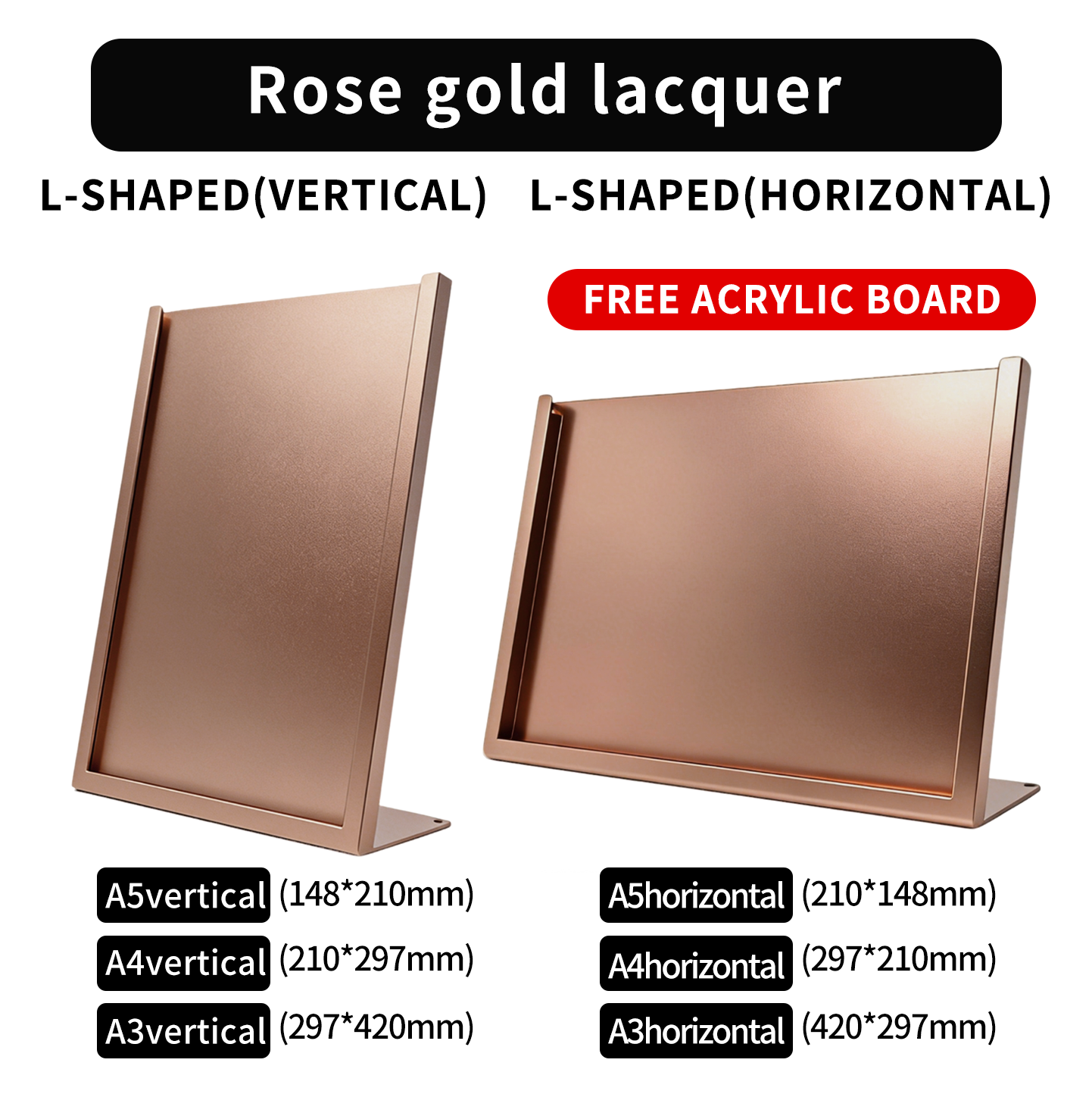(L-SHAPED CLASSIC)Rose gold lacquer