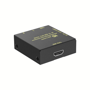 Carcasa de metal negro mini1080p, ENTRADA AV RCA a salida HDMI, adaptador de caja de vídeo para portátil, PS4, X-BOX, DVD, cámara VCR