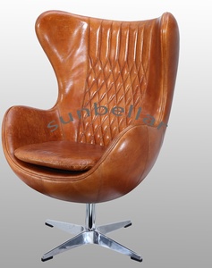 Aviator Wingback Stoel Mid Century Vintage Top Grain Lederen Bureaustoel Antieke Verontruste Lederen Arm Stoel - Product Image 6
