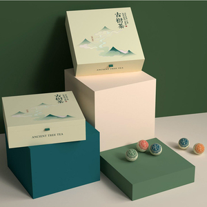 定制Logo印花弹出式树豪华批发空茶具纸板包装礼品盒茶 - Product Image 2