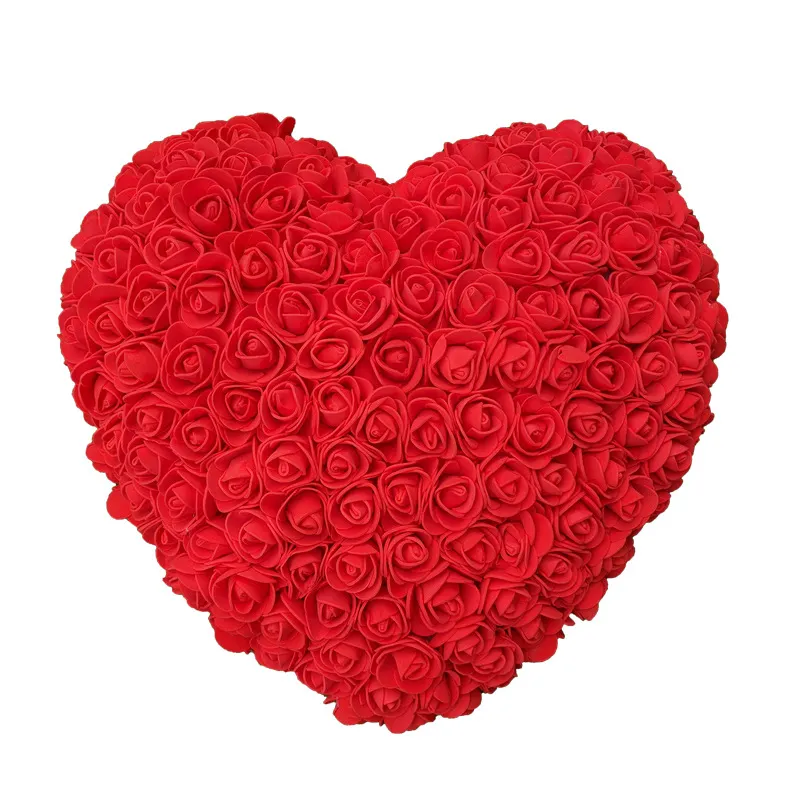 12 ''fleurs artificielles colorées coeur Rose coeurs en trois dimensions en forme de coeur saint valentin cadeau 2024