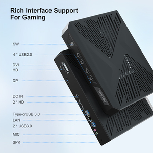 Precio de fábrica NUC PC con Intel Core I7 9700F Octa Core GTX 1650 64GB DDR4 RAM Mini Gaming Computer 4GB Memoria de video EU US Plugs - Product Image 3