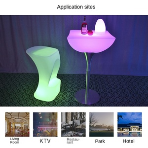 Hot Bán <span class=keywords><strong>Led</strong></span> chiếu sáng Bar bảng và ghế Set Glowing nhựa đồ nội thất cho Câu lạc bộ đêm nhà hàng sự kiện - Product Image 4