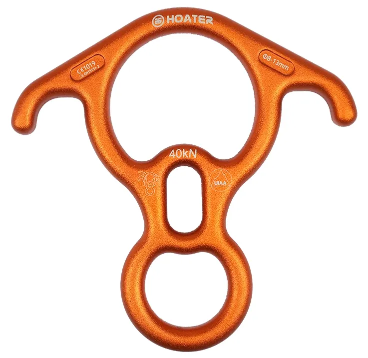 Mosquetón de escalada de aluminio para exteriores Mountain Rescue Aerial 8 Figure Descender