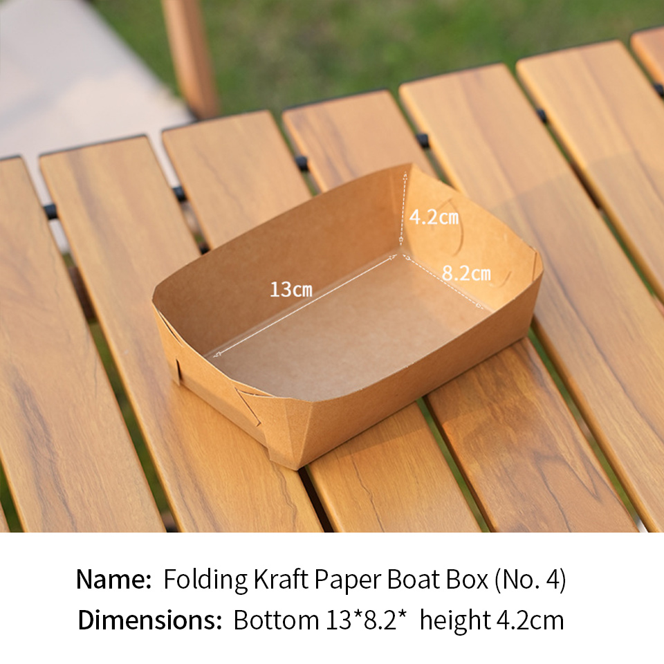 Boîte de bateau pliante en papier kraft n ° 4