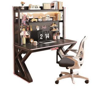 Mesa de ordenador de estudio de estudiante de madera con estante de libros Hogar personalizado diseño moderno Escritorio de juegos - Product Image 3