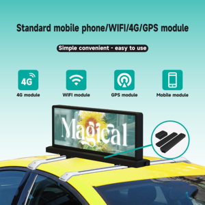 Tetto auto pubblicità Taxi schermo a Led Display impermeabile a scorrimento programmabile per esterni Taxi Top Display a Led - Product Image 3