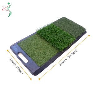 12x26インチゴルフ打撃マット3 in 1人工芝ゴルフ練習マットゴムベースプロゴルフトレーニング用 - Product Image 2
