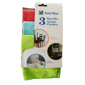 Süper pratik mikrofiber ev temizlik bezi seti 3 tüm amaçlı renkli - Product Image 1