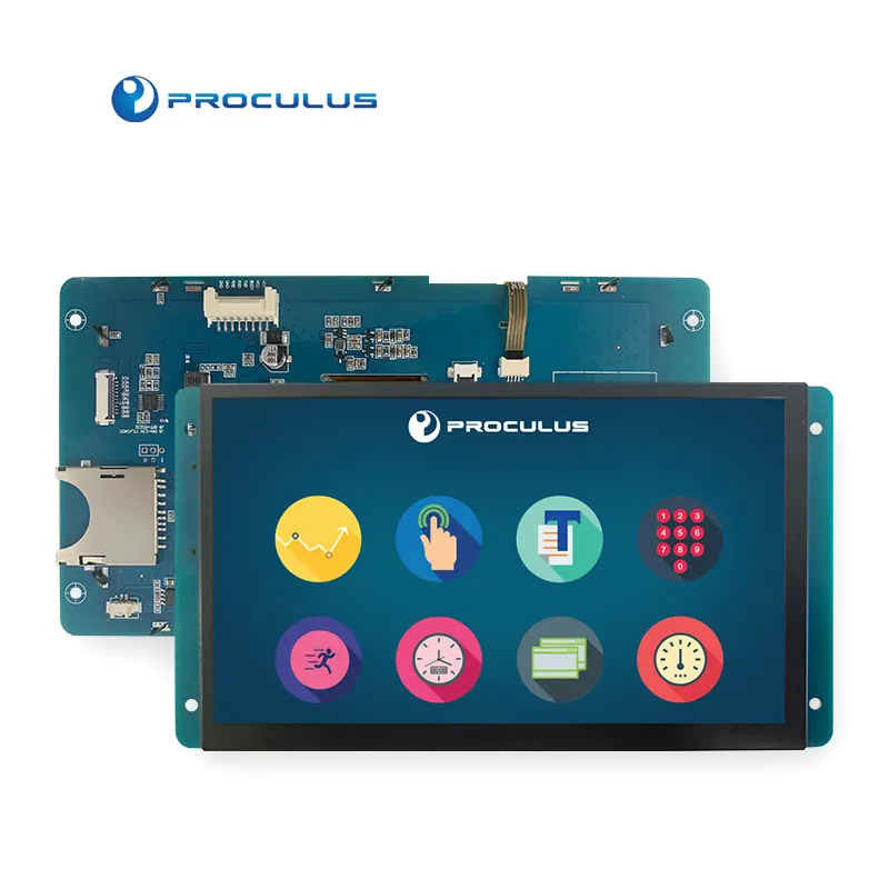 Proculus 7 Inch Uart Tft Lcd Resistive Touch Panel LCD Screen Display Panel RS232 LCD Screen Module Oled Display Module LED