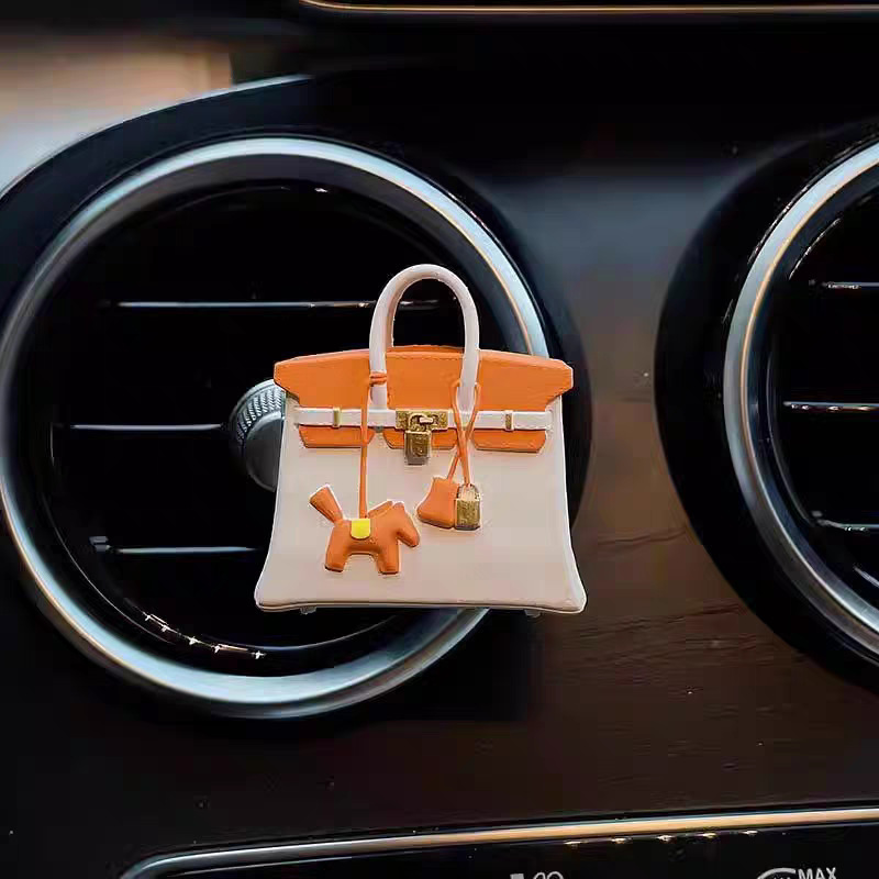 Bolso pony naranja café con leche