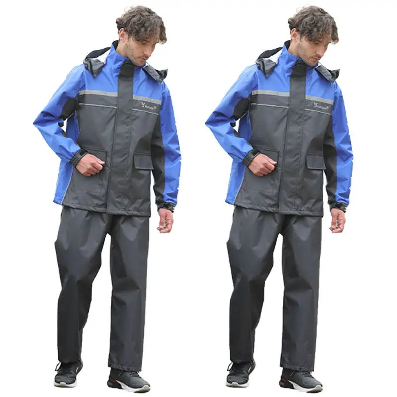 Manteau de pluie personnalisé pour moto, combinaison réfléchissante, vêtements de pluie, prix d'usine,