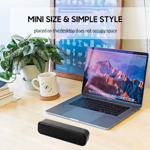 Мини-компьютерный динамик проводной USB Настольный стерео динамик декодирование аудио двухканальный плеер звуковая панель аудио - Product Image 6