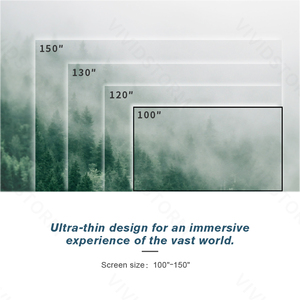 VIVIDSTORM Pantalla de proyección de rechazo de luz ambiental Fresnel ALR de 100 pulgadas para proyector UST de tiro ultracorto Pantalla de marco fijo - Product Image 6
