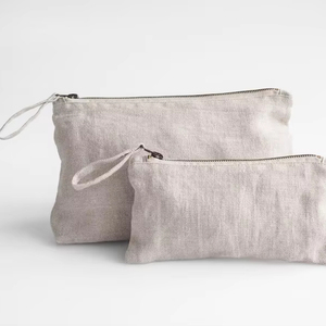 Tối giản tự nhiên <span class=keywords><strong>Linen</strong></span> trang điểm Túi bền vững <span class=keywords><strong>Linen</strong></span> Túi cho quà tặng khuyến mãi - Product Image 1