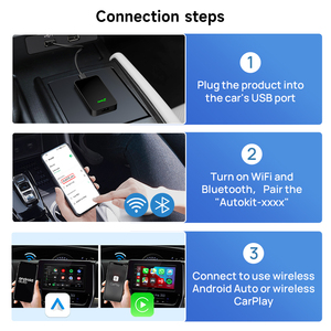 Carlinkit 50 akıllı akıllı radyo araba oyna Android AI kutusu adaptörü kablosuz Carplay Carlink kiti 5.0 Iphone Android telefon için Audi - Product Image 3