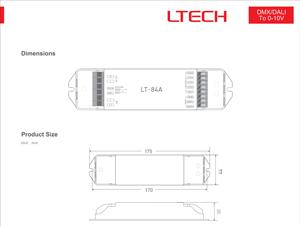 LTECH DALI/DMX до 0-10 В модуль затемнения PWM 4-канальный светодиодный контроллер управления освещением диммеры продукт - Product Image 3