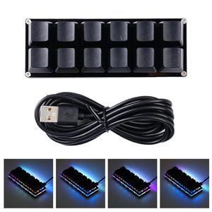 New 12 <strong>Keys</strong> USB <strong>Macro</strong> Programming Mechanical Keyboard Customized DIY RGB Backlight Gaming Mini Custom Keypad - Product Image 4