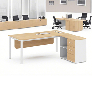 Escritorio de oficina ejecutivo moderno con almacenamiento incorporado Mesa de ordenador de muebles de oficina CEO Boss - Product Image 2