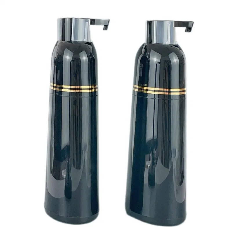 عينة مجانية-زجاجة غسول 2 في 1 بلاستيك صبغة شعر سوداء في صالون حلاقة بغرفتين زجاجة فارغة