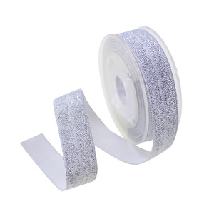 优质5/8 “FOE闪亮闪光折叠弹性丝带发饰 - Product Image 3