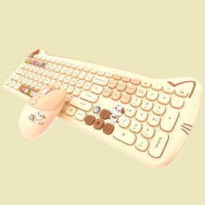 Geezer <strong>Multiple</strong> Color Slim Cute Square Button Office 2.4G Wireless <strong>Keyboard</strong> and Mouse Combos Girls <strong>Keyboard</strong> for <strong>Computer</strong> Laptop - Product Image 5