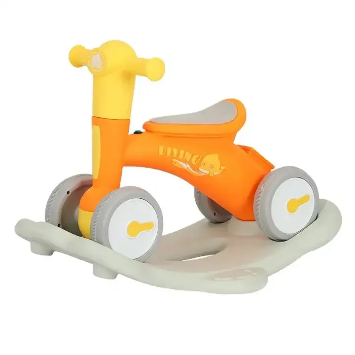 Lampu musik baby walker skuter 2 dalam 1, mobil keseimbangan baru hadiah ulang tahun mainan dua kegunaan untuk usia 1-6