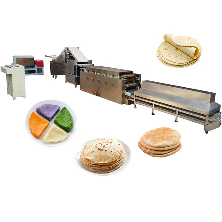 Automatic Pita Bread Making machine with gas electric Oven Arabic Pita Bread Production Line Price