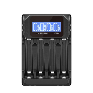 DN4-W 18650バッテリー充電器 (QC 3.0 4スロットABS充電器付き) - Product Image 1