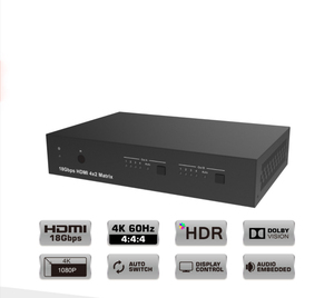 4x2 <strong>HDMI</strong> <strong>matrix</strong> <strong>Switcher</strong> 4K60hz <strong>HDMI</strong> 2.0 CEC ARC WEB GUI Control Open API 4 in 2 Out <strong>matrix</strong> Switch - Product Image 5
