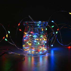 <strong>Multi</strong> <strong>Color</strong> Led Copper Wire <strong>String</strong> <strong>Light</strong> Button Battery Fairy Decorative Lighting <strong>String</strong> for Wedding Birthday Decoration - Product Image 1