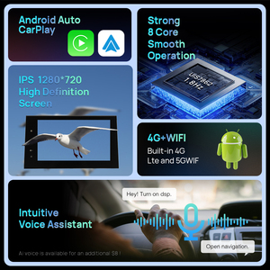 Pantalla de coche Android 12 DE 10,2 pulgadas, reproductores Multimedia de 8 núcleos, navegación Gps Dsp BT 4G Lte Wifi para Toyota Sienna 2022-2023 - Product Image 3