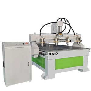 3 eixos multihead cnc router 4 cabeças 1325 madeira escultura cnc router máquina com sistema de controle DSP