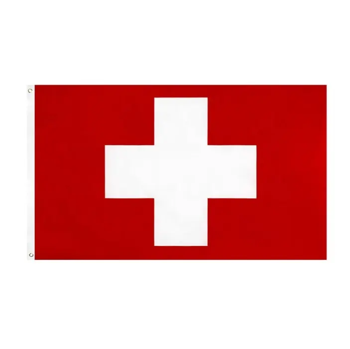 Fabrik Aktions preis Schweiz Flagge Schweizer Big 3x5 FT Polyester Flaggen Dekorationen