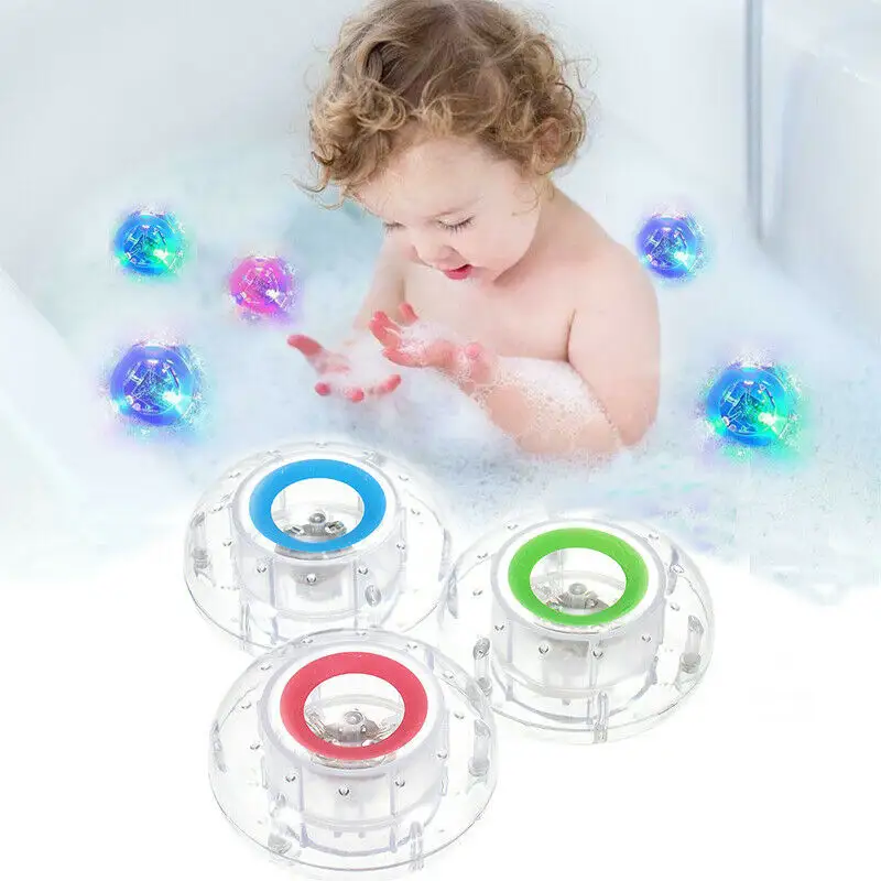 Bambini Impermeabile Subacquea Divertimento Colore Che Cambia Da Bagno LED Luce della Sfera del Giocattolo di Luce in Piscina