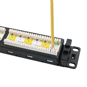 Panel de conexión de red Gcabling montaje en rack 2U RJ45 24 48 puertos Cat5e datos UTP Cat 6 5E Ethernet Lan Patch Panel - Product Image 4