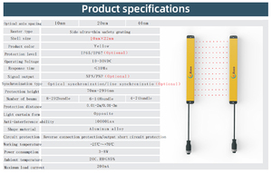 LE-P Series NPN PNP Safety Light Curtains Barrier Sensor for Small Size Equipment Laser Fence Sensor Special <strong>Infrared</strong> <strong>LED</strong> - Product Image 3