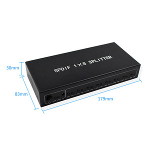 5.1CH Audio Optical Fiber SPDIF Toslink <strong>Splitter</strong> 8 Port Digital Audio Amplifier Home Theater DTS AC3 PS4 Pro DVD HDTV - Product Image 6