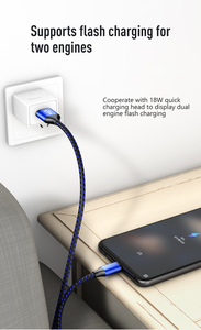 Wholesale 2.4A 3ft 1M Nylon Braid Colored Micro <strong>Usb</strong> <strong>Serial</strong> Cable Type C Cable Android Cable for Huawei Samsung Fast Charger - Product Image 2
